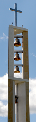 the 4 bells on the tower outside the chapel