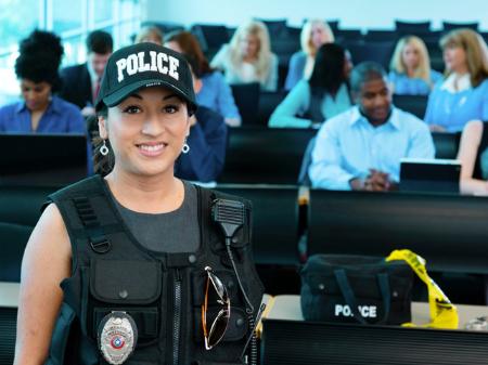 women in a police uniform 