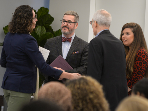 Faculty talking