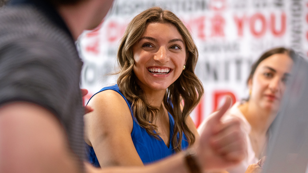 Student smiling