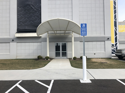 Entrance for VIP parking