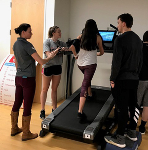 Students in the Human Performance Lab