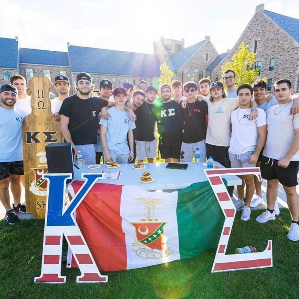 Members of Kappa Sigma at Grilling with the Greeks