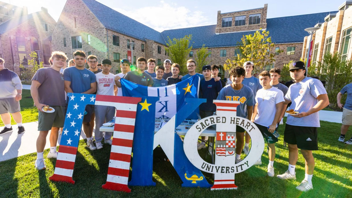 Members of Pi Kappa Phi at Grilling with the Greeks