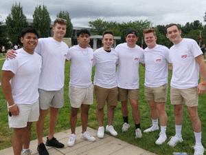 Group of fraternity brothers