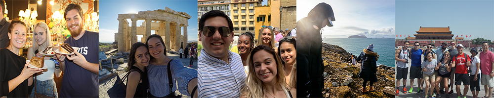 Collage of Students Studying Abroad