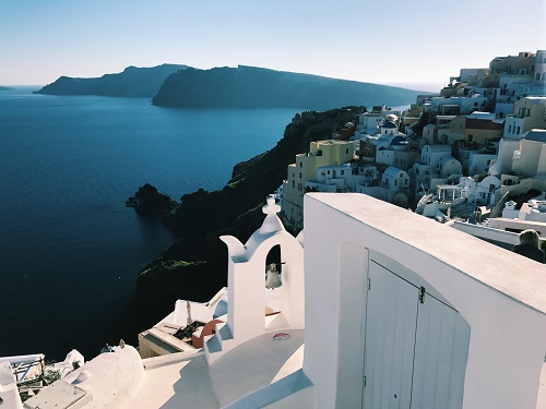 Buildings and water in Greece