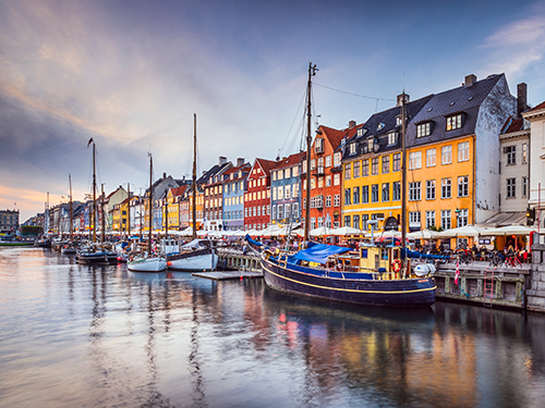 Copenhagen, Denmark on the Nyhavn Canal.