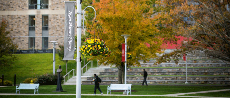 Students walking on Quad