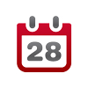 Calendar page displays the date as 28