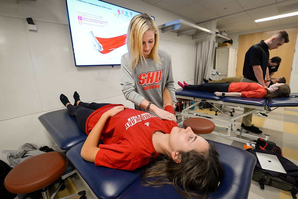 physical therapy students in class