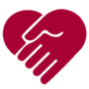 Icon of hands in the shape of a heart
