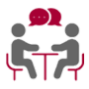 Icon of two people talking
