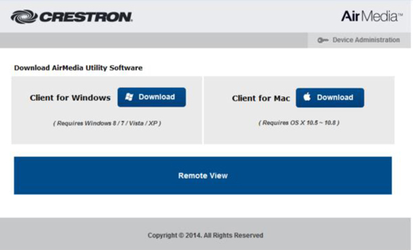 download screen on AirMedia
