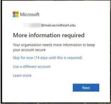 MFA login Screen