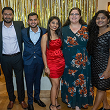 college students at a dance