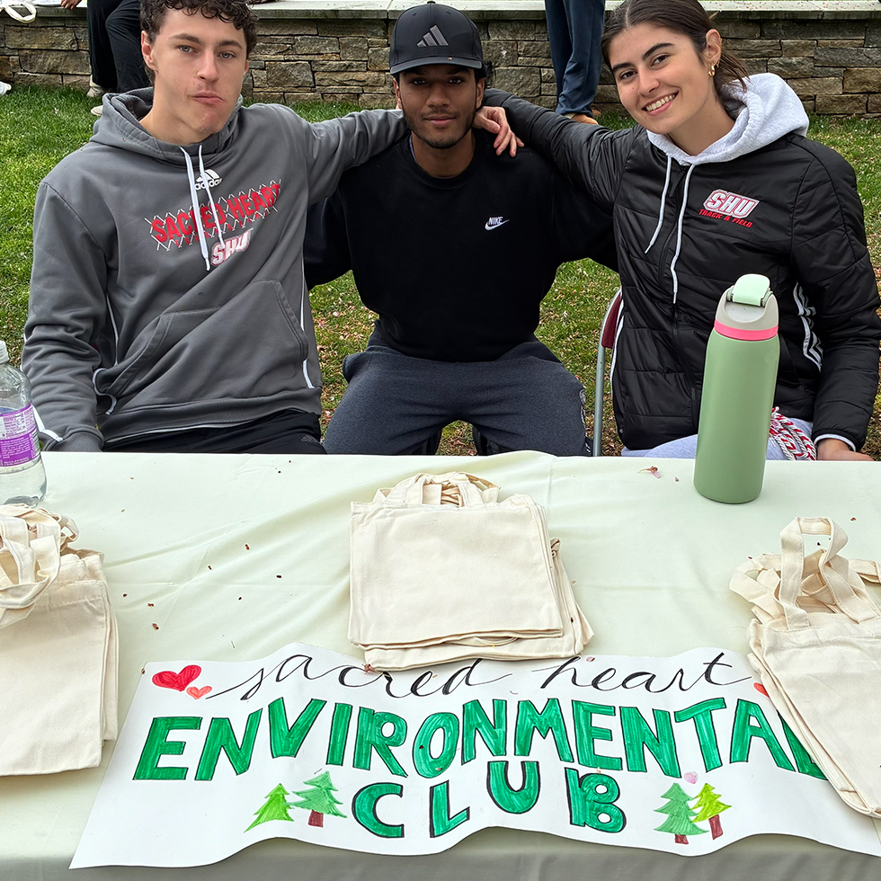 three members of an environmental club