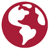 Graphic icon of the earth