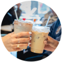 two coffee drinks