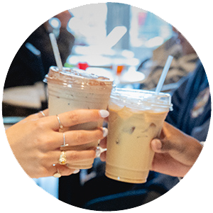 two coffee drinks