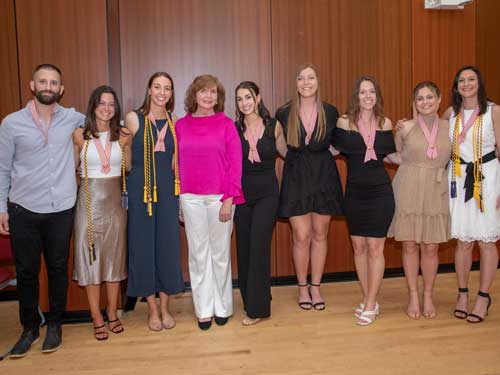 Faculty and students at OT Pinning