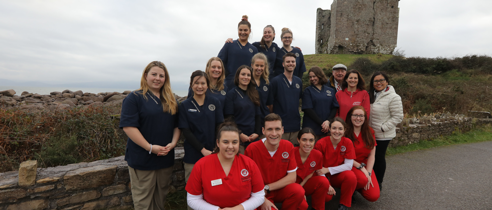 Nursing students studying abroad in Ireland