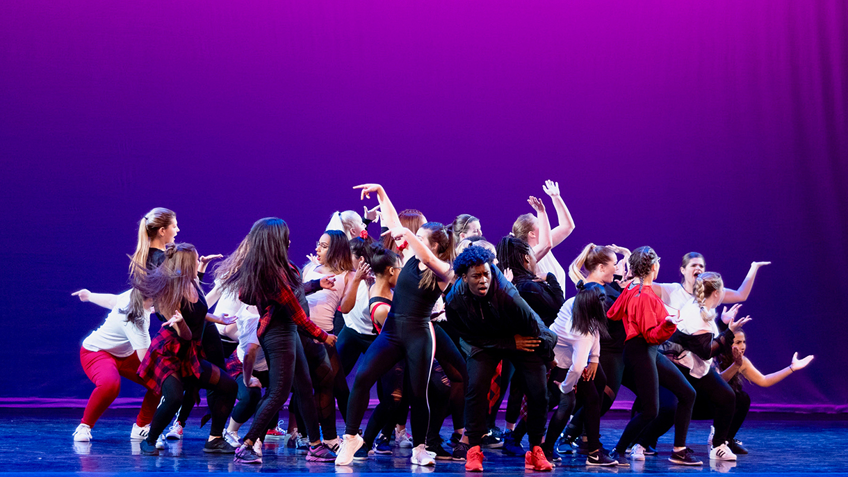 SHU dancers on stage