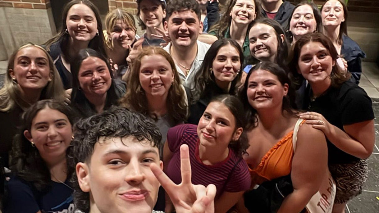 Group of students in program