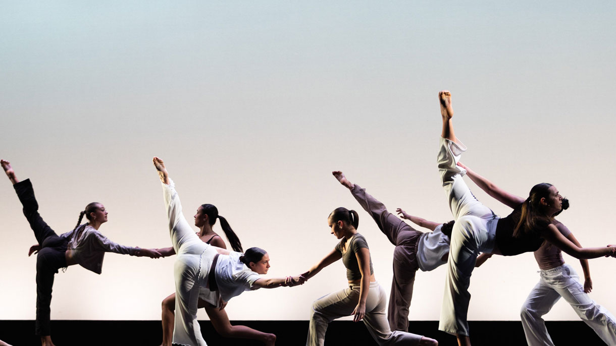 Students dancing on stage