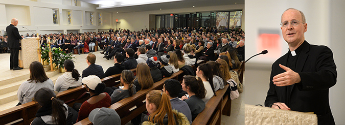 Students gathered in Chapel