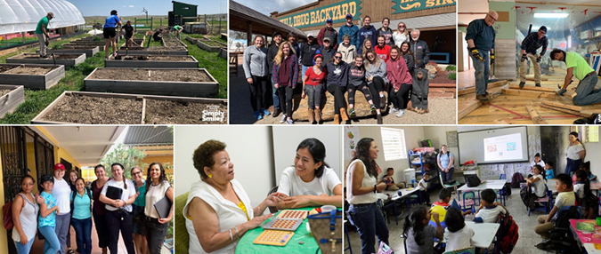 collage of summer service trip 2019