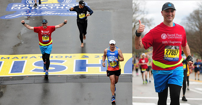 People running in marathon