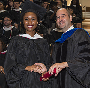 Francesca Andre receives master's degree