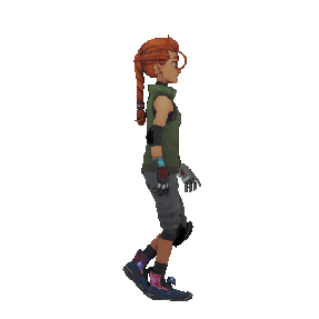 illustration of a female video game character
