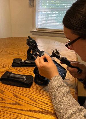 Student Looking at OtoSim