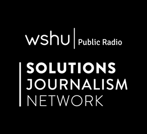 WSHU and Solutions Journalism Network logos