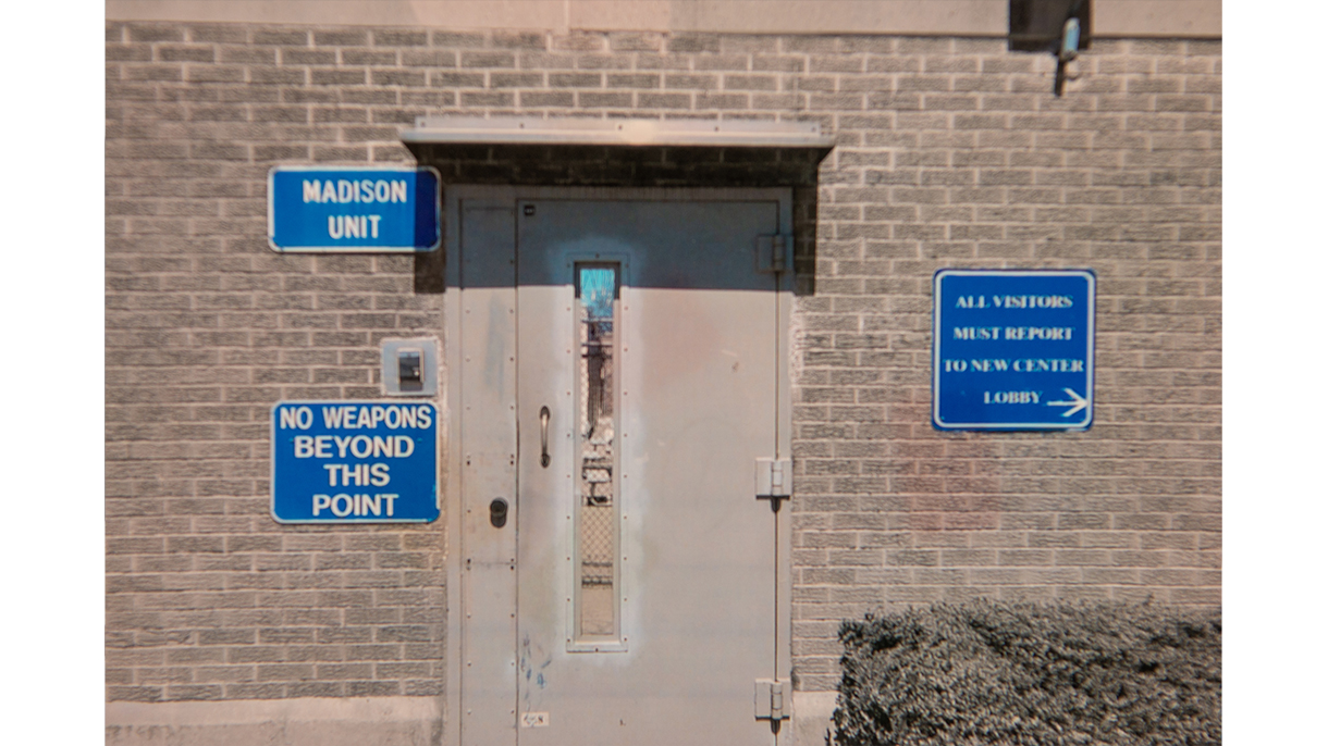 outside wall of a detention center