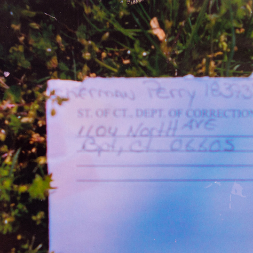 envelope showing a return address at a prison