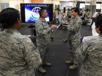 Jeremiah Sampson provides a new Air Force base commander with a PT Mission briefing