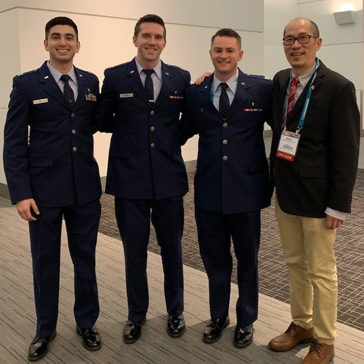 group photo of SHU physical therapy alumni in the air force