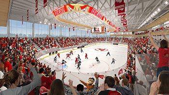 SHU hockey rink rendering