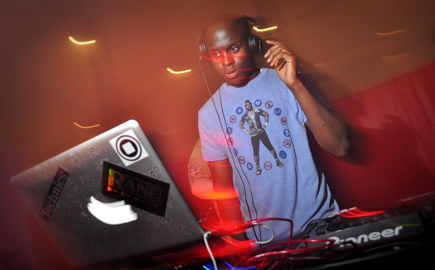 Ali Kaba DJing at an event