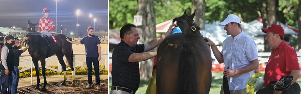 Kinnon LaRose with a horse and jockey