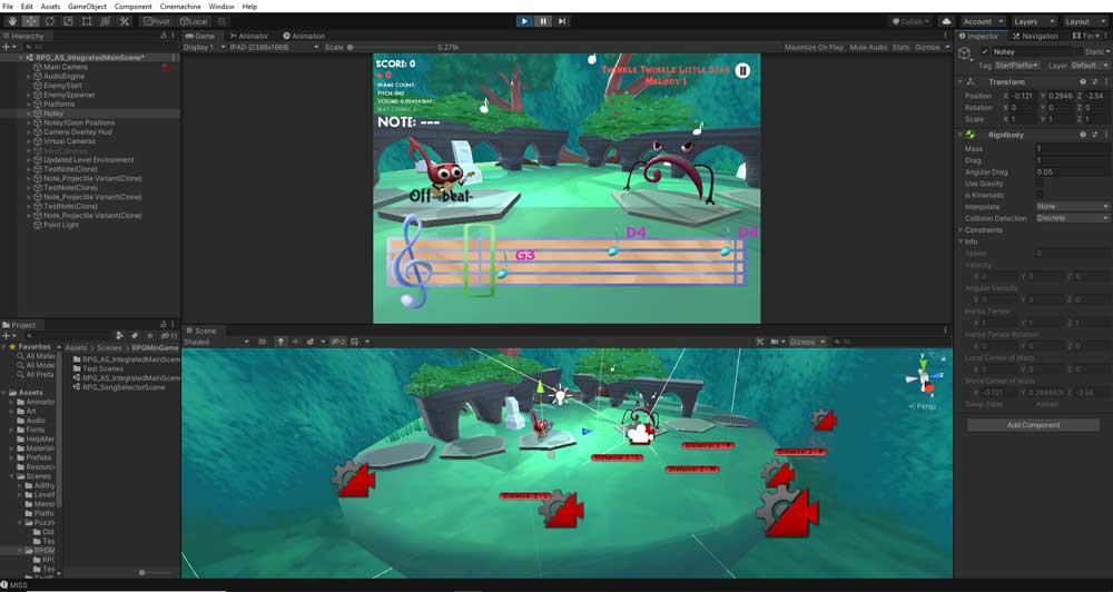Game running inside of Unity