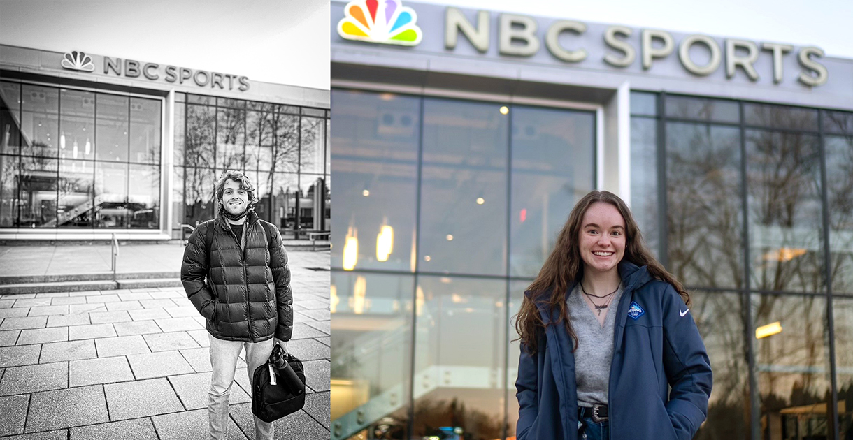lucca casalduc pla and shannon szefinski at NBC sports in Stamford, CT