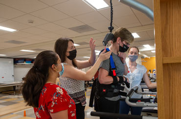 PT Students with Patient in Harness
