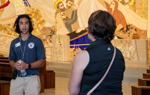 Campus tour in Chapel of the Holy Spirit
