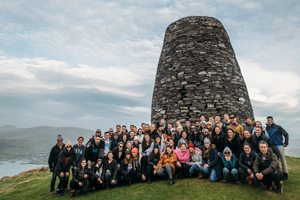 Group of students in Dingle, Ireland