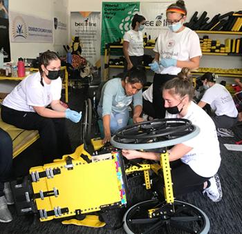 SHU students building wheelchairs in Guatemala