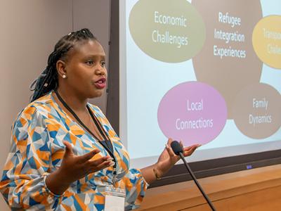 Jonix Owino presenting research